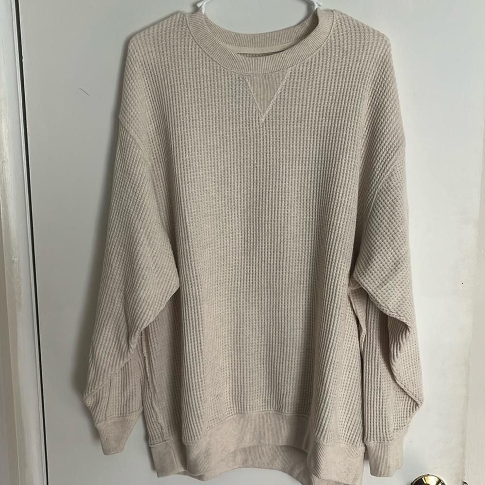 Aerie Waffle Knit Sweatshirt